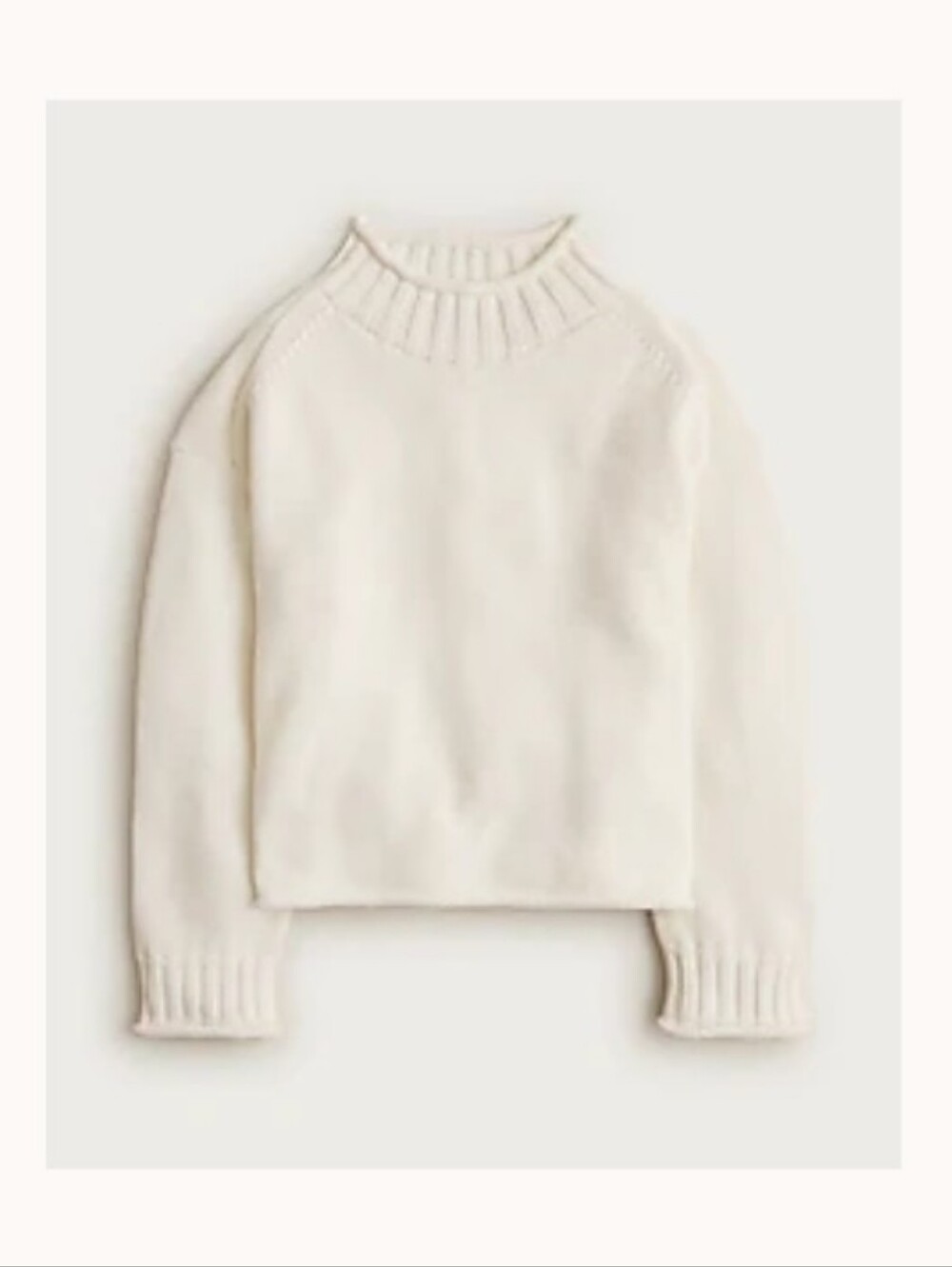 J. CREW 2005 ROLLNECK in IVORY Size M